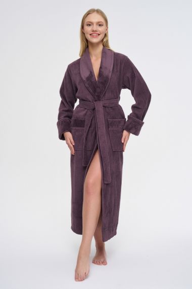 Женский халат Nusa 3873 фиолетовый 3XL | Зображення 4
