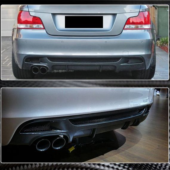 Дифузор заднього бампера V1 (для E82/E88 M-Sport, Карбон) для BMW 1 серія E81/82/87/88 2004-2011 рр | Зображення 3