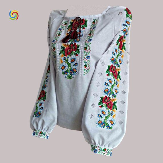 Рубашка Украинская вышиванка 285711 цвет белый размер XL/3XL