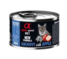 Корм Alpha Spirit Anchovy with Red Apple вологий з анчоусами та яблуками для дорослих котів 200 гр