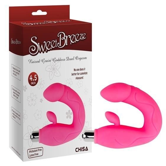 Вібратор подвійної стимуляції Chisa Sweet Breeze для точки G та клітора, рожевий Sex Aura | Зображення 1