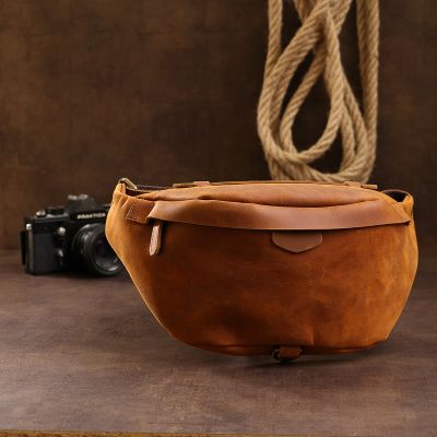 Сумка Vintage Шкіряна чоловіча вінтажна на пояс Коричнева (20371) | Зображення 8