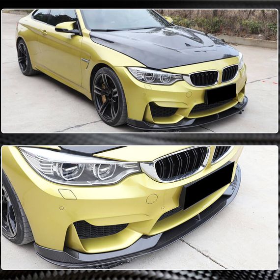 Накладка на передній бампер Lip V2 (для F80, Карбон) для BMW 3 серія F-30/31/34 2012-2019 рр | Зображення 3
