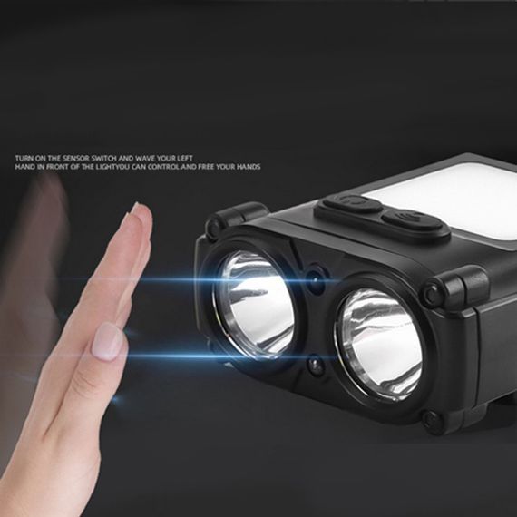 Ліхтар налобний SH-T808-2XPE-20SMD-white/red з датчиком руху, потужний налобний ліхтар для риболовлі | Зображення 4