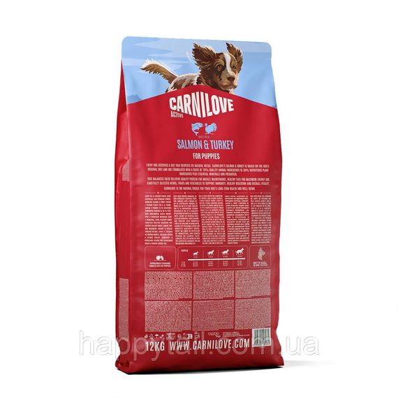 Беззерновий сухий корм Carnilove Puppy для цуценят усіх порід лосось та індичка 12 кг (арт. 173699) | Зображення 1