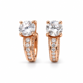 Серьги из красного золота S-0396