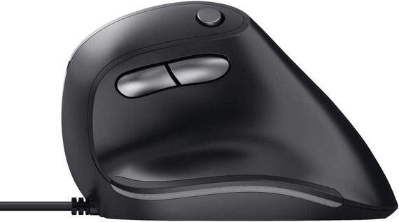 Вертикальная мышь Trust Bayo эргономичная проводная 6 кнопок, 800–4200 DPI, USB 1,5 м, для ноутбука ПК черная | Зображення 3