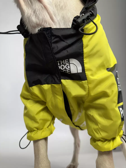 Куртка ветровка з тонкою підкладкою водонепроникна the dog face для собак жовта L розмір | Зображення 9