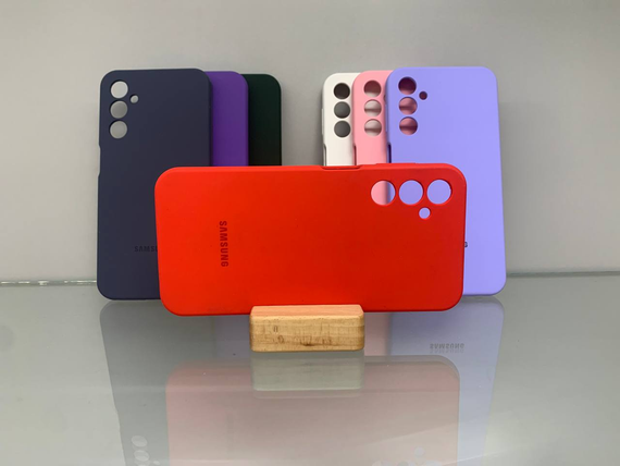 Samsung A24 Протиударний чохол з логотипом софт тач червоний