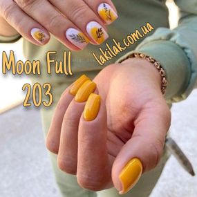 Гель-лак Moon Full №203 шафрановий 8мл