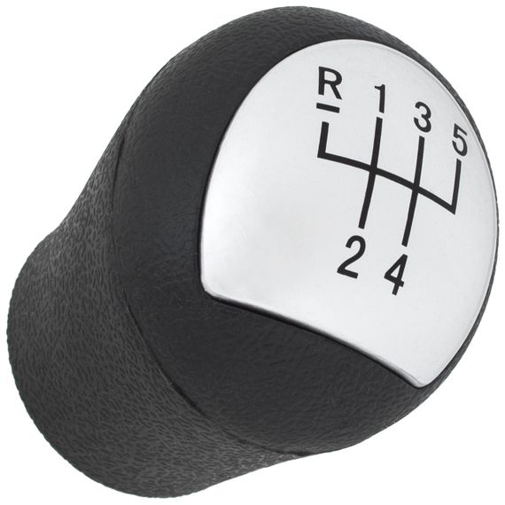 Renault Clio II (01-08) ручка КПП перемикання передач срібляста, чорна схема 5 ступка, Рено Кліо 2