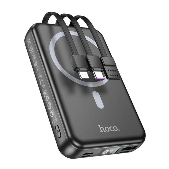 Універсальна Мобільна Батарея Power Bank Hoco DB59 Guardian 22.5W+PD20W magnetic 15W with display and cable | Зображення 2