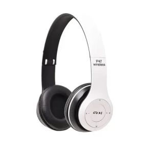 Білі Бездротові Навушники Wireless P-47 Bluetooth + MicroSD + FM Радіо