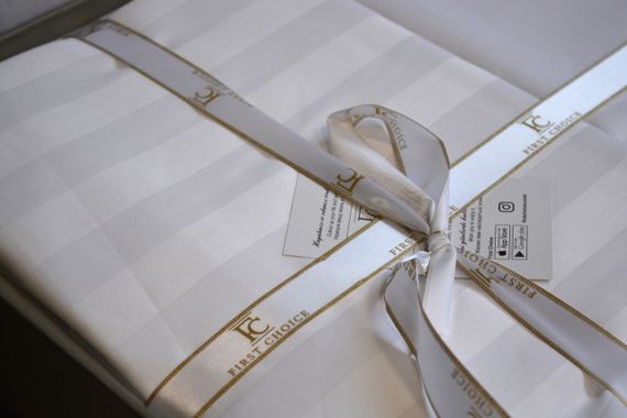 Постельное белье First Choice Cotton Satin семейный 160х220 Broad Line White | Зображення 3