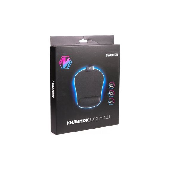 Килимок для мишки Maxxter MMP-LEDPAD-BK RGB Black (MMP-LEDPAD-BK) | Зображення 3