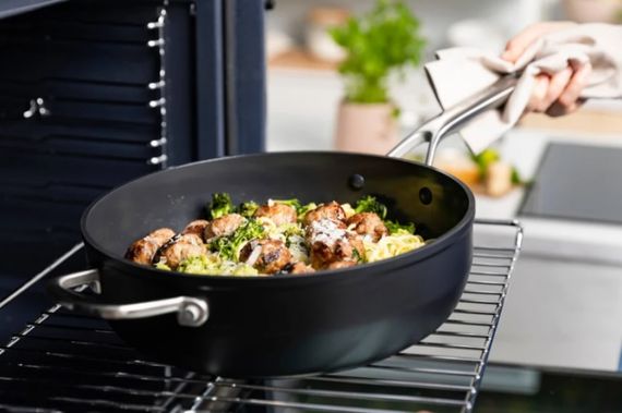 Сотейник со стеклянной крышкой KitchenAid FHA СС005697-001 28 см черный | Зображення 4
