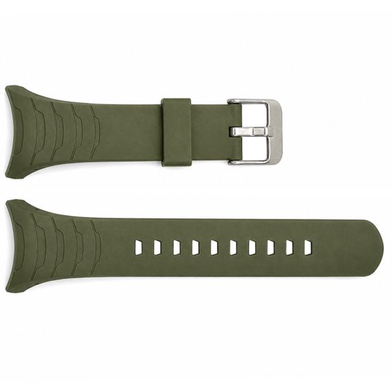 Ремінець для годинника Skmei 1674 Army Green-White силіконовий спортивний зелений
