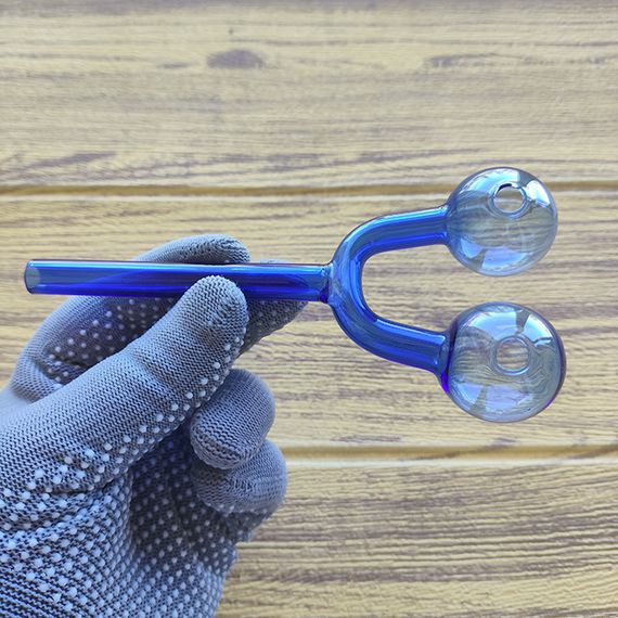 Стеклянная трубка Harmony Double Oil Blue | Зображення 1