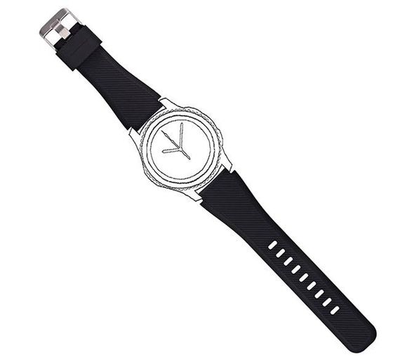 Силіконовий ремінець для годинника Samsung Galaxy Watch 46 mm SM-R800 - Black | Зображення 2