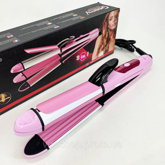 Плойка гофре для волосся GEMEI GM-2966 3 в 1, Потужна праска для вирівнювання волосся LW-79 | Зображення 4