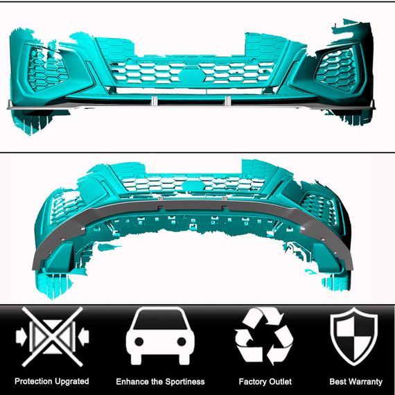 Накладка на передній бампер Lip (для S-Line SD 2020-2023, Карбон) для Ауди A3 2020- рр | Зображення 1