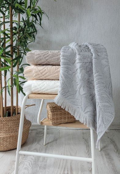 Набор полотенец 70х140 см Pupilla Lavinya, банные 4 шт. | Зображення 1