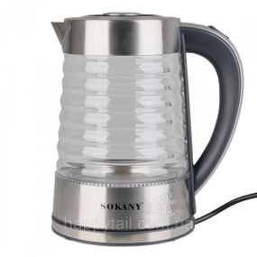 Електрочайник Sokany SK1027CST 2.2 літра скляний 2000 Вт з підсвічуванням