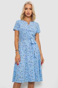 Платье софт с принтом, цвет голубой, 230R1111