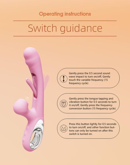 Вибратор Corse USB 36 functions of vibration and tapping sexstyle | Зображення 1