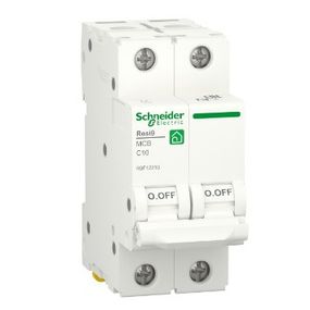 Автоматичний вимикач змінного струму  Schneider RESI9 10А, 2P, крива, 6кА