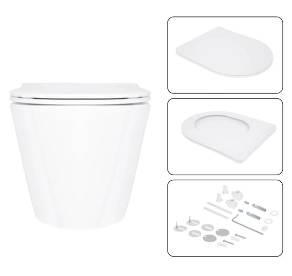 Набір Qtap Nest 4 в 1 підвісний унітаз Swan Ultra Quiet 520x360x320 + комплект інсталяції QT16335180W48206 | Зображення 3