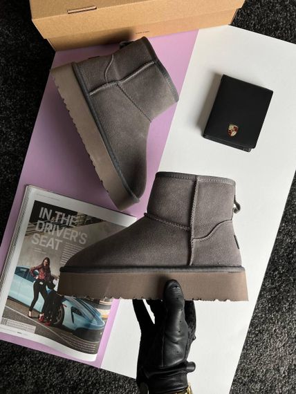 Угги UGG Classic Mini Platform Grey Fur 39 25 см | Зображення 6