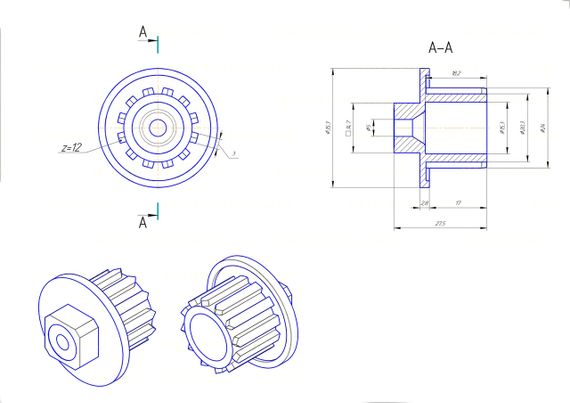Муфта для м'ясорубки Zelmer 86.1203, Bosch 00792328 | Зображення 3