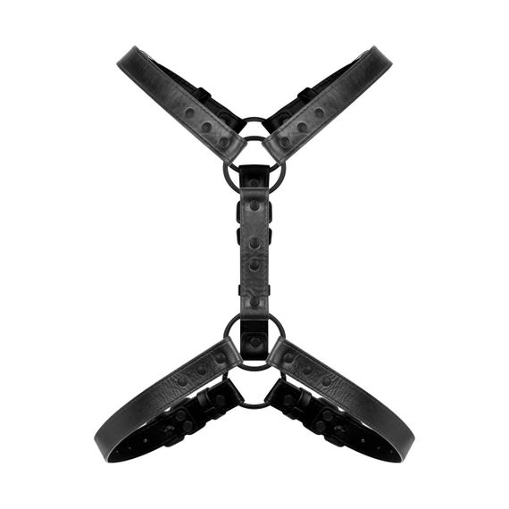 Портупея Bedroom Fantasies: Max Bondage Harness, чорна Sex Aura | Зображення 1