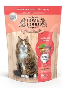 Home Food Сухий корм для котів «Виведення шерсті зі шлунку» 400 г