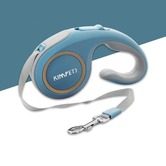 Повідець — рулетка для собак KIMPETS блакитний 5 м до 15 кг