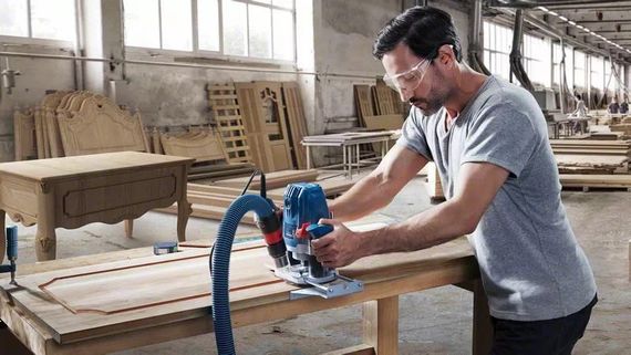 Bosch Фрезер GOF 130, 1300Вт, 11000-28000 об/хв, цанга 6 та 8мм, 3.5кг (0.601.6B7.000) | Зображення 2