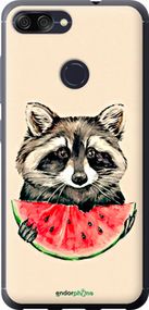 Чохол на Asus ZenFone Max Plus M1 ZB570TL Єнотик з кавуном "4605u-1361-2448"