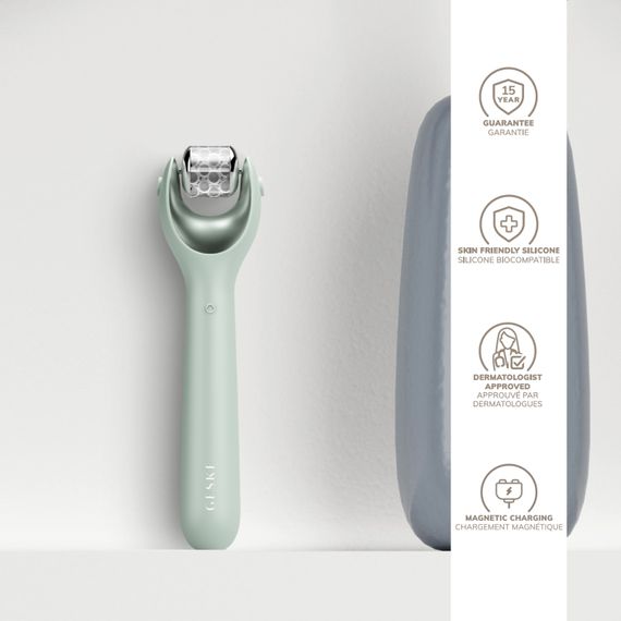 Електронний ролер для обличчя з мікроголками GESKE MicroNeedle Face Roller 9в1 green | Зображення 2