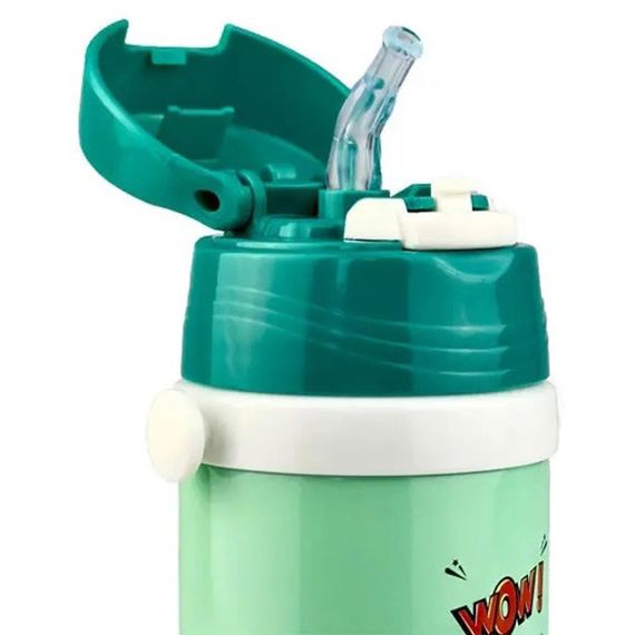 Дитячий вакуумний термос Magio MG-1049M з нержавіючої сталі 350 мл, Термос для чаю помповий | Зображення 2