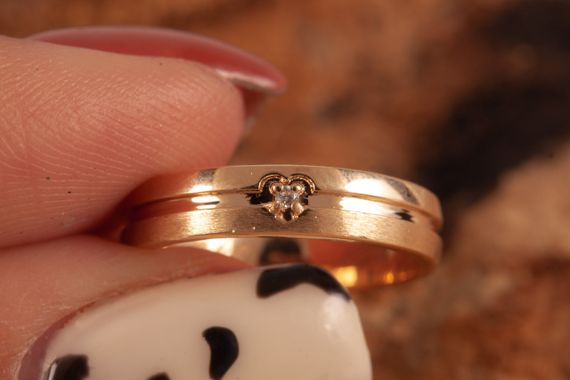 Женское обручальное кольцо из желтого золота 15