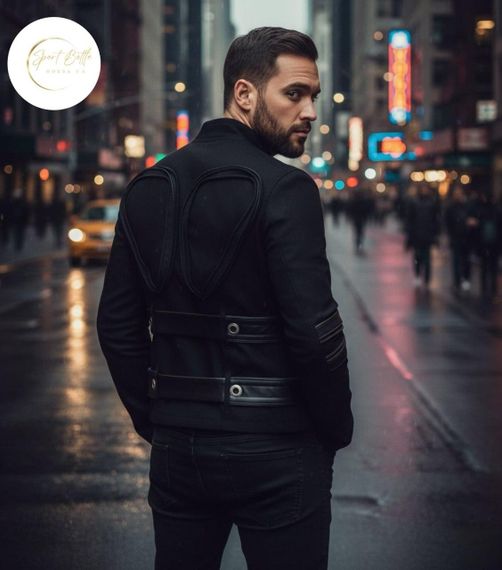 Мужская куртка ANDRE в стиле Cyberpunk / Techwear - Черная, Размер L (Водотталкивающая) | Зображення 9