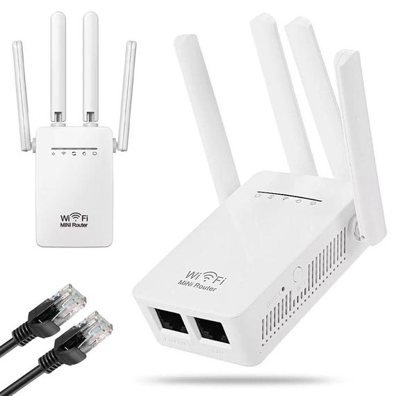 Бездротовий WiFi репітер на 4 антени, 300 Mbps, PIX-LINK LV WR09 / Підсилювач WiFi сигналу для дому / Ретранслятор