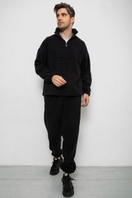 Спортивный костюм мужской на флисе, цвет черный, 238R58620