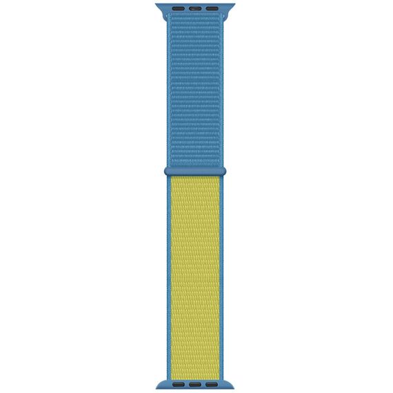 Ремінець Nylon для Apple watch 38 mm/40mm/41mm Жовтий/Bright Yellow Blue / Yellow