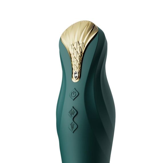 Смартвібратор-пульсатор Zalo — King Turquoise Green, кристал Swarovski Sex Aura | Зображення 4