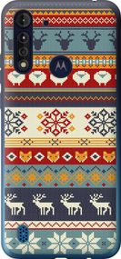 Чехол на Motorola G8 Power Lite Рождественский орнамент "3303u-2032-17620"