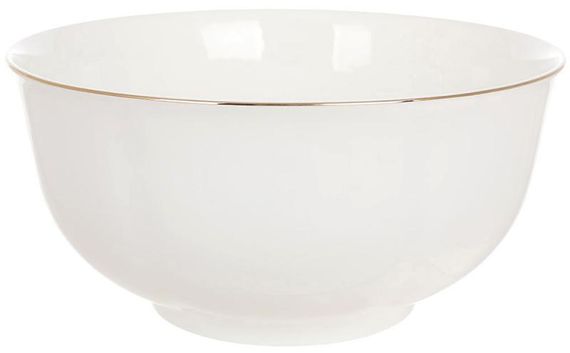 Піали "Elegance Gold" набір 6 порцелянових піал 800мл, із золотою облямівкою