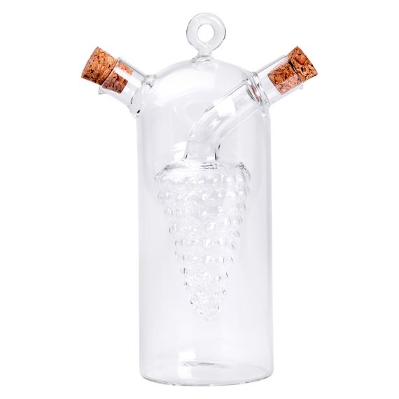 Бутылка для масла и уксуса 2 в 1 двойная 380 мл стекло HP-34-12 | Зображення 1