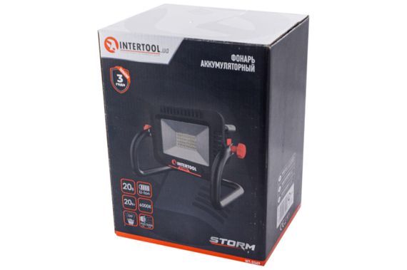 Фонарь аккумуляторный Intertool - 20 Вт без Li-Ion Storm (WT-0349) | Зображення 4